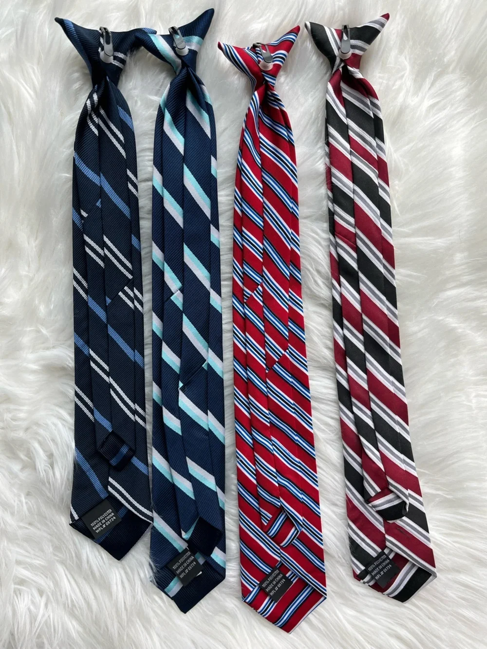 Boys Clip Ties Set of 4